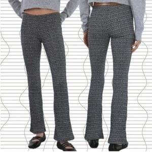 Urban Outfitters Pria Black and Gray Flare Knit Pants NWOT